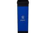 Wertstoffsammler Paperflow, Volumen 60 l, für Papier, erweiterbar, L 363 x B 263 x H 760 mm, Polystyrol, blau-schwarz