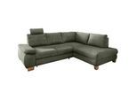 Livetastic Eckschlafsofa , Dunkelgrün , Textil , 261x206 cm , Liegefunktion, Rücken echt, Armteil links , Wohnzimmer, Sofas & Couches, Schlafsofas, Sonstige Schlafsofas