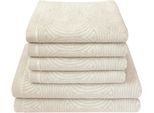 Dyckhoff Handtuch Set »Landscape«, Set, 6 tlg., Walkfrottier, 4 Handtücher (50x100cm), 2 Duschtücher (70x140cm)