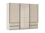 Schwebetürenschrank Elara Champagner Glas