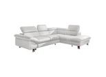 Mid.you Wohnlandschaft , Weiß , Textil , Ottomane rechts, L-Form , 266x214 cm , Wohnzimmer, Sofas & Couches, Wohnlandschaften, Ecksofas mit Schlaffunktion