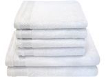Dyckhoff Handtuch Set »Gloss«, Set, 6 tlg., Walkfrottier, 4 Handtücher (50x100cm), 2 Duschtücher (70x140cm)