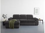 COTTA Ecksofa »Lola L-Form«, (Set, mit Hocker), mit Hocker & Kopfteilfunktion, wahlw. Bett- und Armteilfunktion