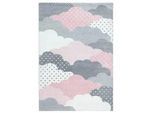 Ben'n'jen Kinderteppich , Pink , Textil , Wolken , rechteckig , 140x200 cm , Oeko-Tex® Standard 100 , pflegeleicht , Teppiche Und Böden, Teppiche, Kinderteppiche