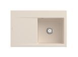 Villeroy und Boch Subway Style 45 Einbauspüle 334700FU Spülbecken rechts, ivory CeramicPlus, 78 x 51 cm