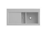 Villeroy und Boch Subway 60 Einbauspüle 671201SM rechts, mit Ablaufgarnitur, 1000 x 510 mm, Handbetätigung, steam CeramicPlus