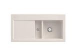 Villeroy und Boch Subway 60 Einbauspüle 671201KR rechts, mit Ablaufgarnitur, 1000 x 510 mm, Handbetätigung, crema CeramicPlus