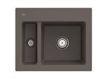 Villeroy und Boch Subway 60 XM Einbauspüle 678001TR mit Ablaufgarnitur, 620 x 510 mm, Handbetätigung, timber CeramicPlus