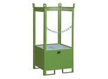 Fass-Stapelpalette Bauer FSP-1, seitlich offen, Kap. 1 x 200 l Fass, grün
