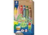 Farbstift Staedtler Buddy, 3 in 1, Kartonetui, 6 sortierte Farben + Spitzer