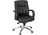 Mid.you Chefsessel , Schwarz , Textil , Drehkreuz , 62x113x59 cm , Wippfunktion, Sitzfläche 360° drehbar , Büromöbel, Bürostühle, Chefsessel