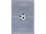 Ben'n'jen Kinderteppich , Grau , Kunststoff , Fußball , rechteckig , 200x290 cm , Oeko-Tex® Standard 100 , für Fußbodenheizung geeignet, in verschiedenen Größen erhältlich, pflegeleicht, strapazierfähig , Teppiche und Böden, Teppiche, Kinderteppiche