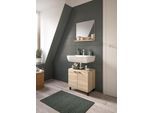 welltime Badmöbel-Set »Tampa, best. aus Waschbeckenunterschrank und Spiegel, Breite 57cm,«, (Set, 2 St.), 2-teilig, Bad-Möbel, Bad-Spiegel, Badschrank