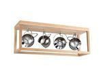 SPOT LIGHT LED Deckenleuchte "ROY", braun (eichefarben, silberfarben, chromfarben), Ø 12cm H: 25cm, Lampen, Inklusive LED-Leuchtmittel, Naturprodukt aus Eichenholz, Nachhaltig, Deckenspot Deckenstrahler