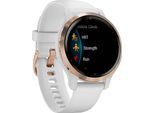 Smartwatch GARMIN "Venu 2S", rosa (weiß, rose), Smartwatches, 25 vorinstallierten Sport-Apps