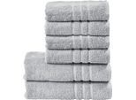 done.® Handtuch Set »Daily Uni«, (Set, 6 St., 4 Handtücher (50x100 cm)-2 Duschtücher (70x140 cm), saugfähiges Walkfrottier,...