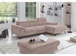COTTA Polstergarnitur »Komaris«, (Set), Set: bestehend aus Ecksofa und Hocker, frei im Raum stellbar