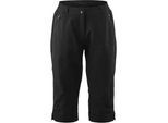 Fahrradhose GONSO "Adventure Pants 3/4 W", Damen, Gr. 48, Normalgrößen, schwarz, 90% Polyamid, 10% Elasthan, Hosen, Wasser- und fleckabweisend