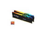 Kingston FURY Beast RGB DDR5-5200 - 16GB - CL36 - Dual Channel (2 pcs) - AMD EXPO & Intel XMP - Schwarz mit RGB