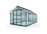 Xxxl Gewächshausbausatz , Grün , Metall, Glas , 257x231.8x445 cm , Gartenzubehör, Garten- & Gewächshäuser