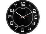 Unilux MEGA Wanduhr, Durchmesser 57,5 cm, Quarz-Uhrwerk, schwarz