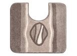 Grund Wc-Vorleger , Taupe , Textil , Streifen , rechteckig , 50x55 cm , Oeko-Tex® Standard 100, Made in Europe , für Fußbodenheizung geeignet, rutschfest , Heimtextilien, Badtextilien, Wc Vorleger