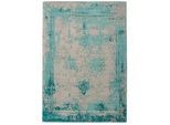 Xxxl Flachwebeteppich , Türkis , Textil , Vintage , rechteckig , 160x230 cm , pflegeleicht , Teppiche und Böden, Teppiche, Webteppiche