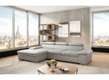Ecksofa SIT & MORE "Valantine L-Form", grau (light grau), B:286cm H:73cm T:174cm, Sofas, inkl. Kopf- und Armteilverstellung, wahlweise mit Bettfunktion