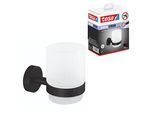 tesa Zahnputzbecherhalter MOON schwarz, weiß