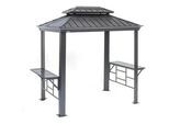 Xxxl Pavillon , Metall , 292x262x179 cm , wetterfest, wetterbeständig, rostfrei , Sonnenschutz, Pavillons