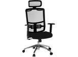 Mid.you Drehstuhl , Schwarz , Kunststoff, Textil , Drehkreuz , 56x112x46 cm , Wippmechanik mit Härtegradeinstellung, Sitzfläche 360° drehbar , Büromöbel, Bürostühle, Drehstühle