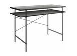 Mid.you Computertisch , Schwarz, Eichefarben , Holzwerkstoff , rechteckig , Rundrohr , 75x50x110 cm , gastro- und objekttauglich , Büromöbel, Schreibtische, Computertische
