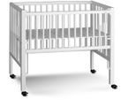 tiSsi® Beistellbett »MAXI Boxspring, weiss«, inklusive Matratze, Höhenverstellung, 4 Rollen mit Feststellbremse