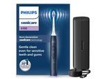 Elektrische Zahnbürste PHILIPS SONICARE "Series 6100", blau (marineblau), ElektrozahnbürstenB:6cm H:23,2cm T:17,1cm, mit Andruckkontrolle, 2 Putzeinstellungen und 3 Intensitätsstufen, B:6cm H:23,2cm T:17,1cm