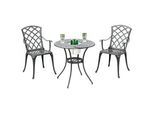 Gartenmöbel Set 3-tlg Rhodos aus Aluminium