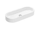 Aufsatz-Waschtisch AREA 800 x 110 x 350 mm, Keramik, weiß - 93 943 39