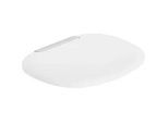 Klappsitz Elida aus PU weiß, Halter aus Aluminium, 398 x 57 x 338 mm - 93 133 92