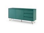 Livetastic Sideboard , Grün , Holzwerkstoff , 2 Fächer , 3 Schubladen , 150x70x40 cm , stehend , Kleinmöbel, Kommoden, Sideboards