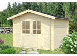 Gartenhaus PALMAKO "Lotta", beige (naturbelassen), ohne Fußboden, ohne Dacheindeckung, Massivholz, Gartenhäuser, Gartenhaus, 7,3 qm