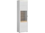 Vitrine Ashton ca. 61x202 cm Aschgrau/Eiche