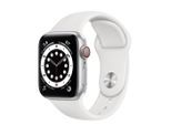 Apple Watch Series 6 (2020) GPS + Cellular 44 mm - Aluminium Silber - Sportarmband Weiß