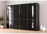 Schwebetürenschrank MUSTERRING "Imola W", grau (graphit), B:296,3cm H:217cm T:67cm, Floatglas, Holzwerkstoff, Schränke, Schwebetürenschrank, inkl. Einlegeböden und Kleiderstangen, mit Glastüren inkl. Zierspiegel