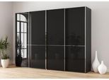 Schwebetürenschrank MUSTERRING "Imola W", grau (graphit), B:296,3cm H:217cm T:67cm, Floatglas, Holzwerkstoff, Schränke, Schwebetürenschrank, inkl. Einlegeböden und Kleiderstangen, mit Glastüren und Aufleistungen