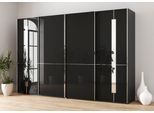 Schwebetürenschrank MUSTERRING "Imola W", grau (graphit), B:327,9cm H:236cm T:67cm, Floatglas, Holzwerkstoff, Schränke, Schwebetürenschrank, inkl. Einlegeböden und Kleiderstangen, mit Glastüren inkl. Zierspiegel