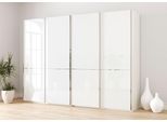 Schwebetürenschrank MUSTERRING "Imola W", weiß, B:296,3cm H:236cm T:67cm, Floatglas, Holzwerkstoff, Schränke, Schwebetürenschrank, inkl. Einlegeböden und Kleiderstangen, mit Glastüren und Aufleistungen