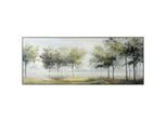 Monee Bild , Grün , Holz, Kunststoff, Textil , Tanne , vollmassiv , rechteckig , 180x70 cm , handgemalt, einfache und schnelle Anbringung, gerahmt , Bilder & Rahmen, Bilder, Sonstige Wandbilder