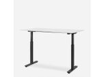 Schreibtische »WRK21 Schreibtisch Smart 160 x 80 cm, Höhenverstellbar, Weiss Uni / Schwarz«