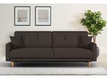 Home affaire 3-Sitzer "TRIPLO optionale Schlafsofa mit Bettkasten, Masse B/T/H: 215/100/89 cm" Wahlweise Bettfunktion - Liegefläche 145x191 cm, Rücken-, Zierkissen