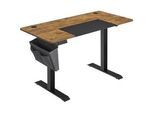 Boxxx Computertisch , Braun, Schwarz , Holzwerkstoff , Vintage , rechteckig , eckig, Kufe , 60x72-120x140 cm , höhenverstellbar, Kabeldurchlass, Stauraum , Büromöbel, Büromöbel-Sets & Büromöbel-Serien, Büromöbelserien
