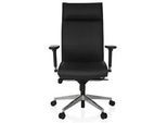 Mid.you Chefsessel , Schwarz , Leder , Lederlook , Drehkreuz , 70x117 - 126x73 cm , inklusive Armlehnen, ergonomische Rückenlehne , Büromöbel, Bürostühle, Chefsessel